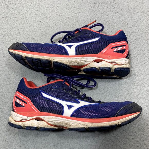 Mizuno Wave Rider 21 Womens Shoes Sz 9.5 Blue Running Athletic Sneaker Trainer - Picture 5 of 16